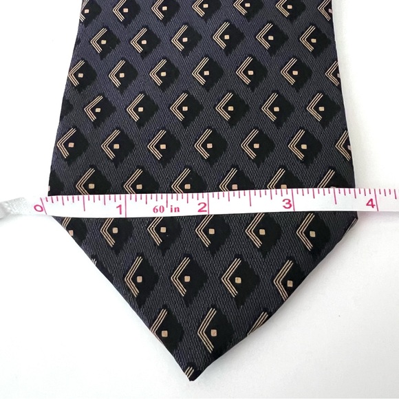 Men's 100% Silk Ties - Blue, Gray, Black - Picture 3 of 8